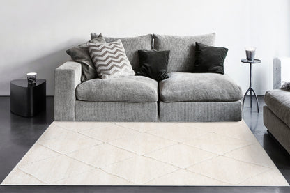 Pike Modern Ivory Moroccan Shag Rug
