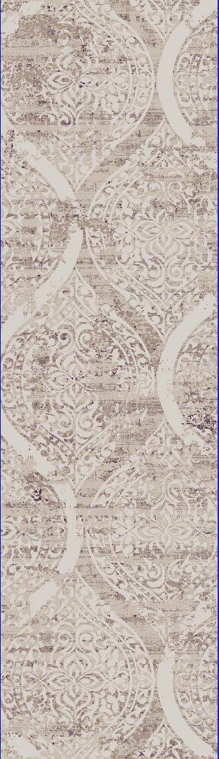 Quartz Traditional Ivory Distressed Medium Pile Rug