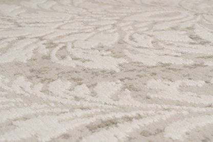 Quartz Traditional Ivory/Beige Distressed Medium Pile Rug