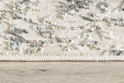 Quartz Traditional Beige Distressed Medium Pile Rug