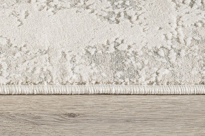 Quartz Traditional Ivory/Beige Distressed Medium Pile Rug