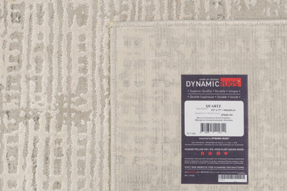 Quartz Traditional Beige Distressed Medium Pile Rug