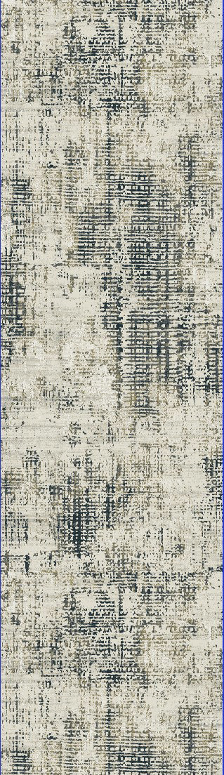 Quartz Traditional Grey Distressed Medium Pile Rug