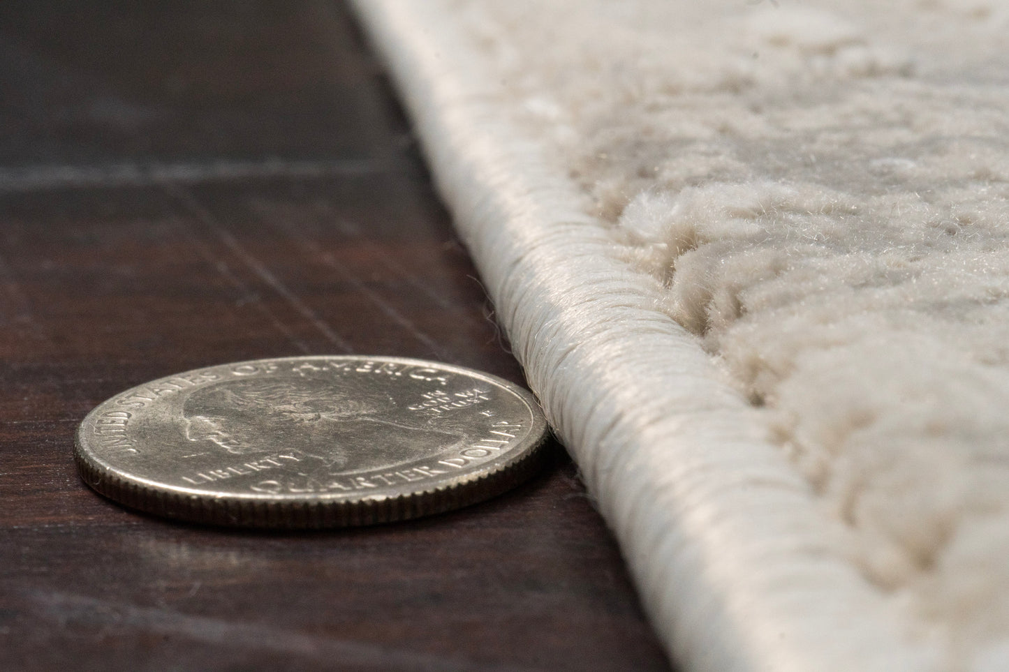 Quartz Traditional Ivory/Silver Distressed Medium Pile Rug