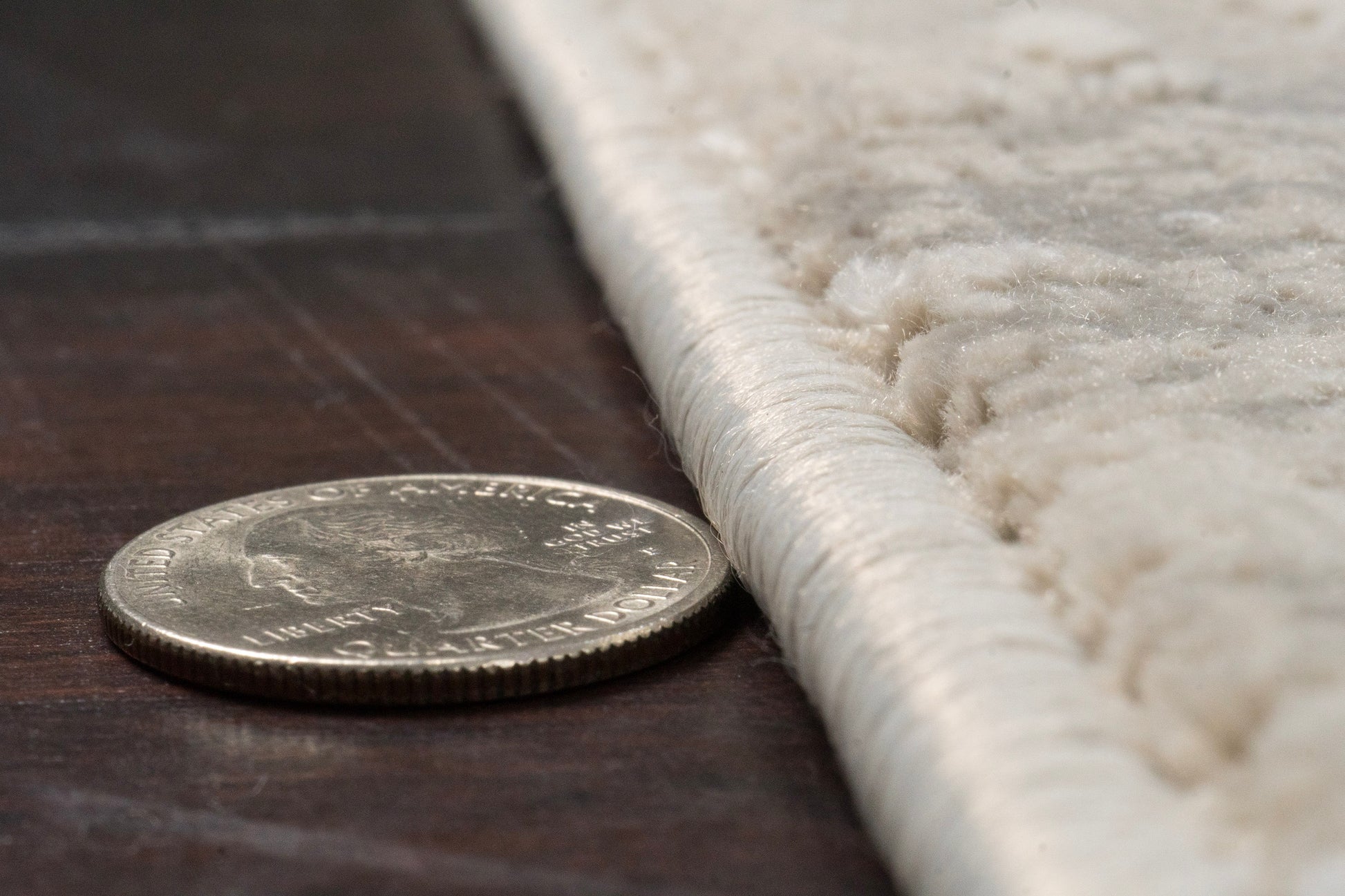 Quartz Traditional Ivory/Silver Distressed Medium Pile Rug