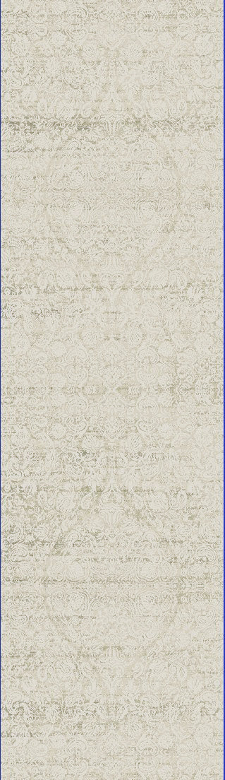 Quartz Traditional Ivory Distressed Medium Pile Rug