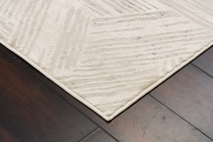 Quartz Transitional Ivory Distressed Medium Pile Rug