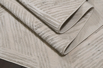 Quartz Transitional Ivory Distressed Medium Pile Rug
