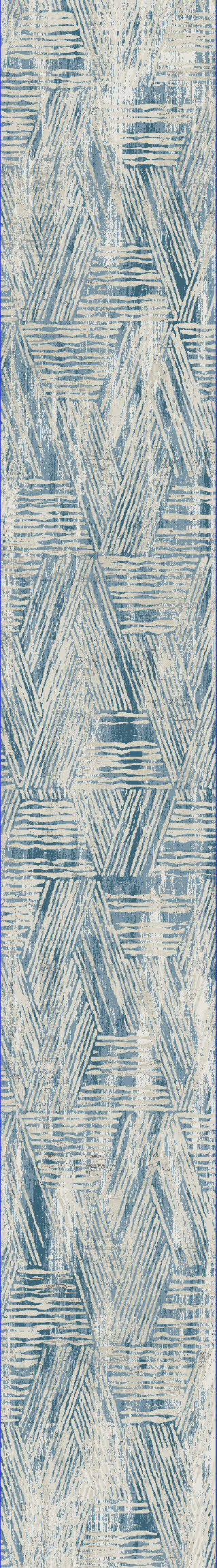 Quartz Transitional Beige/Blue Distressed Medium Pile Rug