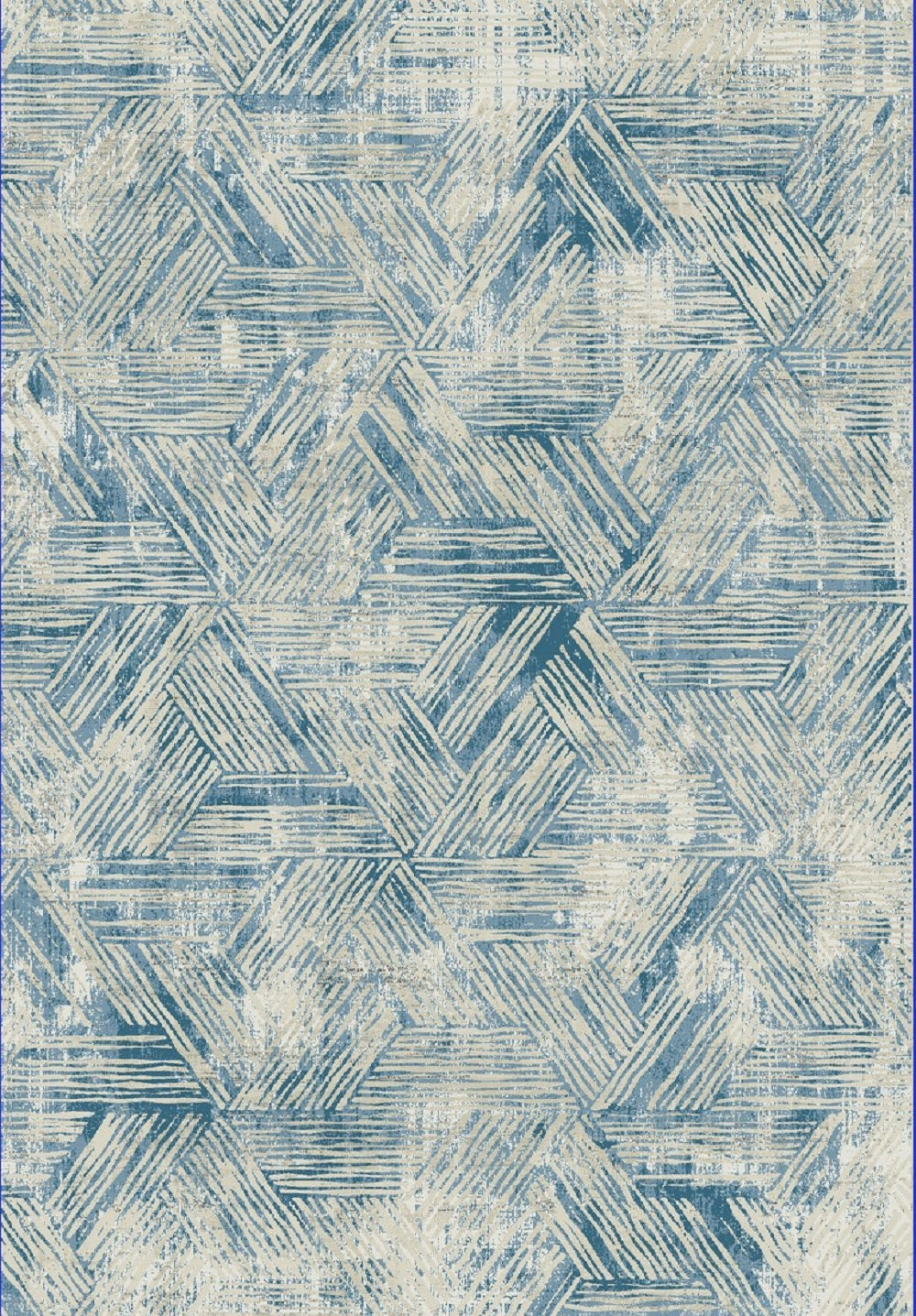 Quartz Transitional Beige/Blue Distressed Medium Pile Rug