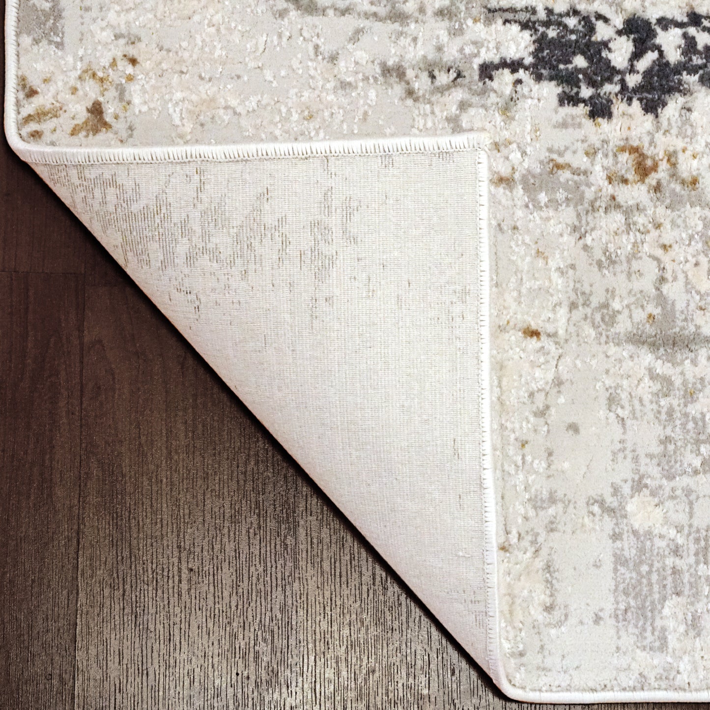 Quartz Transitional Ivory/Grey Distressed Medium Pile Rug