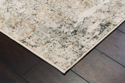 Quartz Transitional Ivory/Grey Distressed Medium Pile Rug
