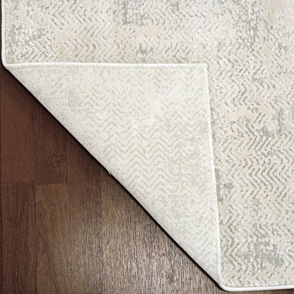 Quartz Transitional Ivory Distressed Medium Pile Rug