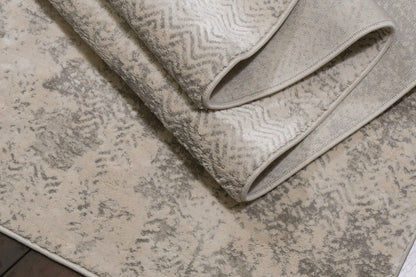 Quartz Transitional Ivory Distressed Medium Pile Rug
