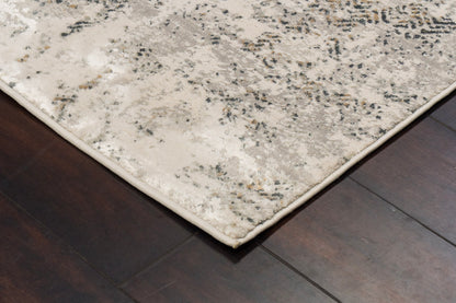 Quartz Transitional Ivory/Grey Distressed Medium Pile Rug
