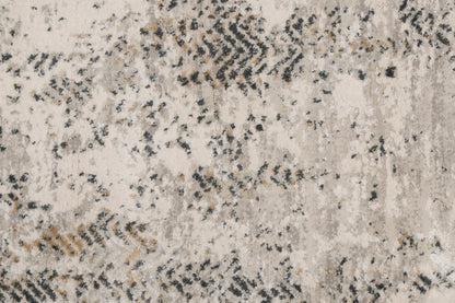 Quartz Transitional Ivory/Grey Distressed Medium Pile Rug
