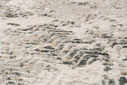 Quartz Transitional Ivory/Grey Distressed Medium Pile Rug