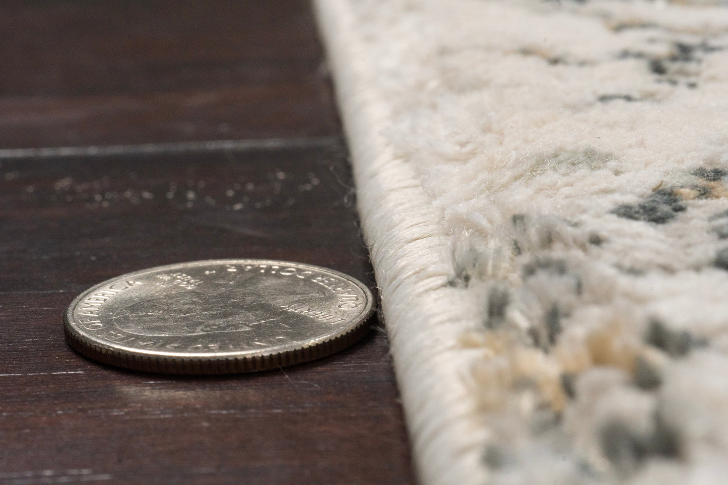 Quartz Transitional Ivory/Grey Distressed Medium Pile Rug