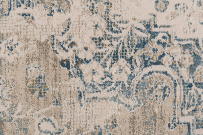 Quartz Transitional Ivory/Multi Distressed Medium Pile Rug