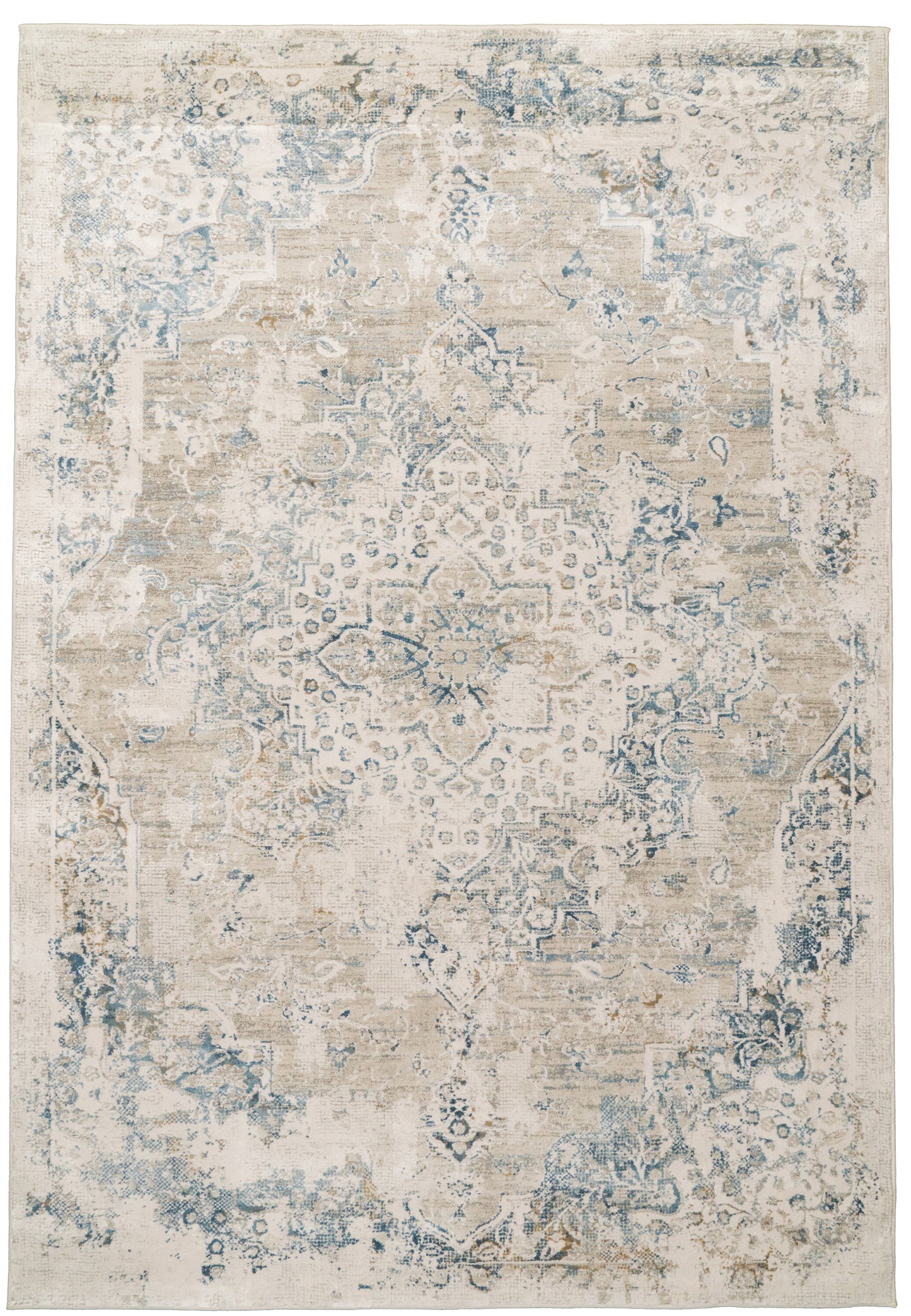 QUARTZ 27064 Ivory/Grey/Blue