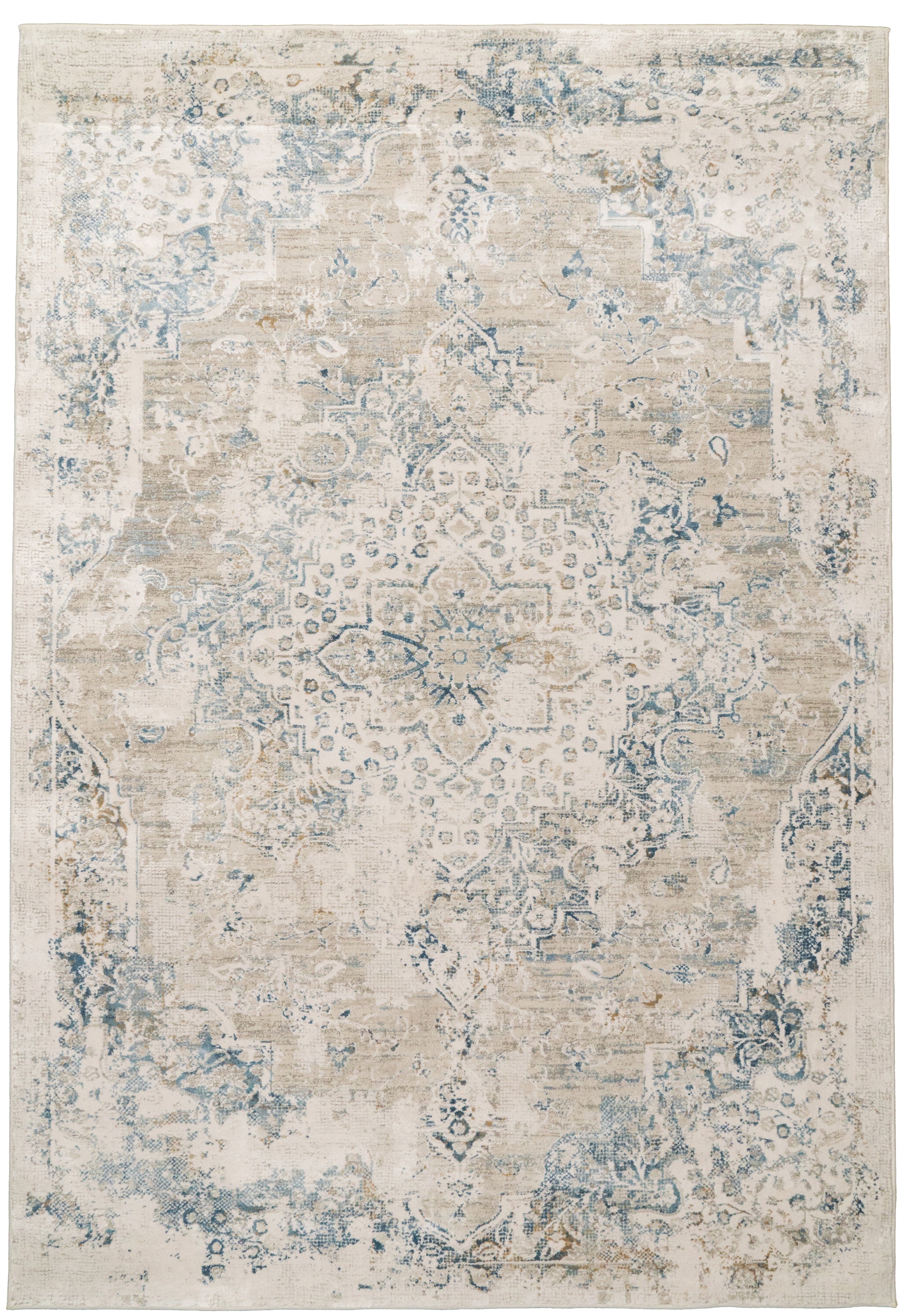 QUARTZ 27064 Ivory/Grey/Blue