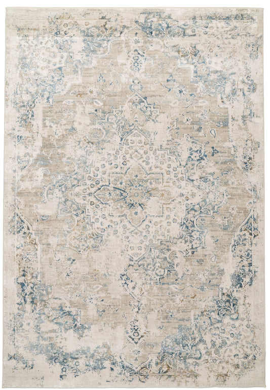 QUARTZ 27064 Ivory/Grey/Blue