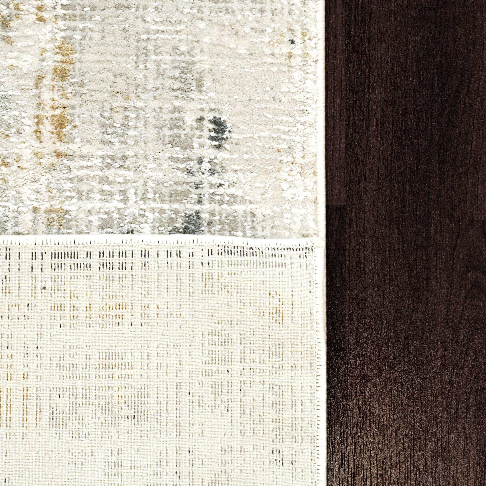Quartz Transitional Ivory/Slate Distressed Medium Pile Rug