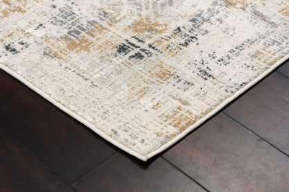 Quartz Transitional Ivory/Slate Distressed Medium Pile Rug