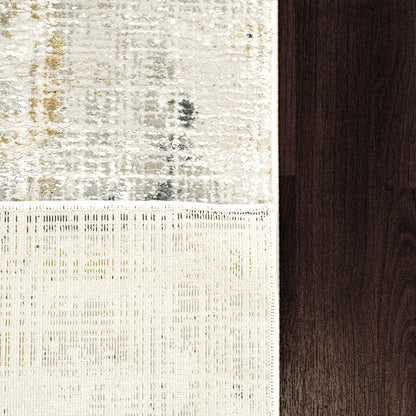 Quartz Transitional Ivory/Slate Distressed Medium Pile Rug
