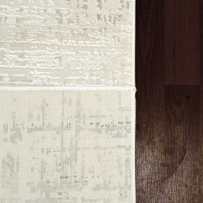 Quartz Transitional Ivory/Slate Distressed Medium Pile Rug
