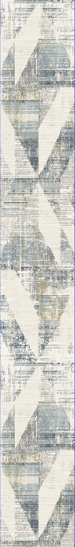 Quartz Transitional Ivory/Slate Distressed Medium Pile Rug