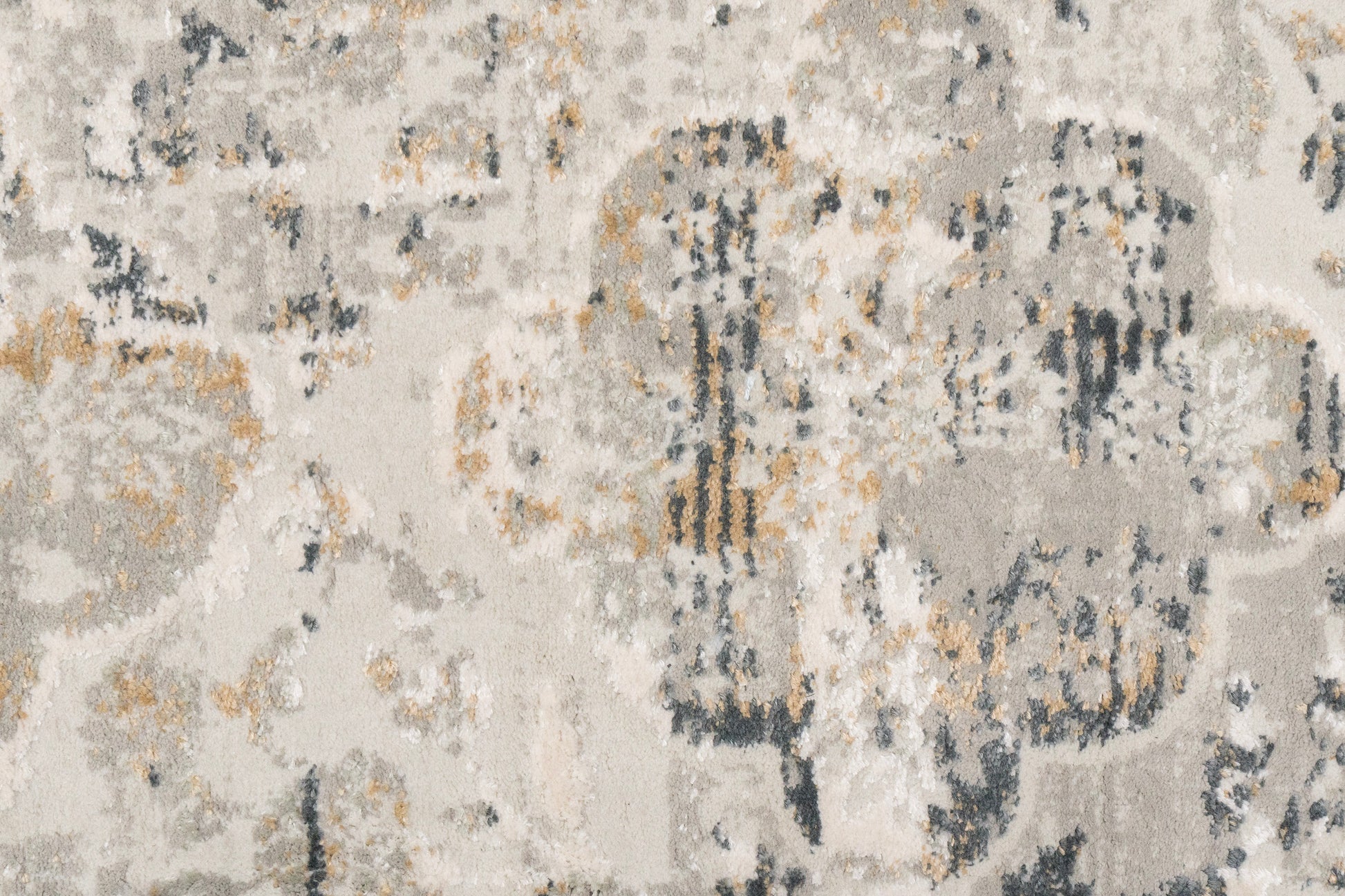 Quartz Transitional Ivory/Grey Distressed Medium Pile Rug