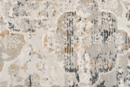 Quartz Transitional Ivory/Grey Distressed Medium Pile Rug