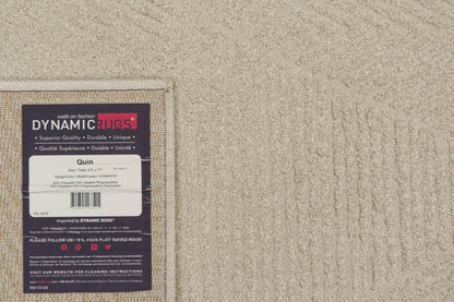 Quin Modern Ivory Geometric High-Low Rug