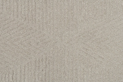 Quin Modern Ivory Geometric High-Low Rug