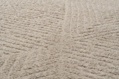 Quin Modern Ivory Geometric High-Low Rug
