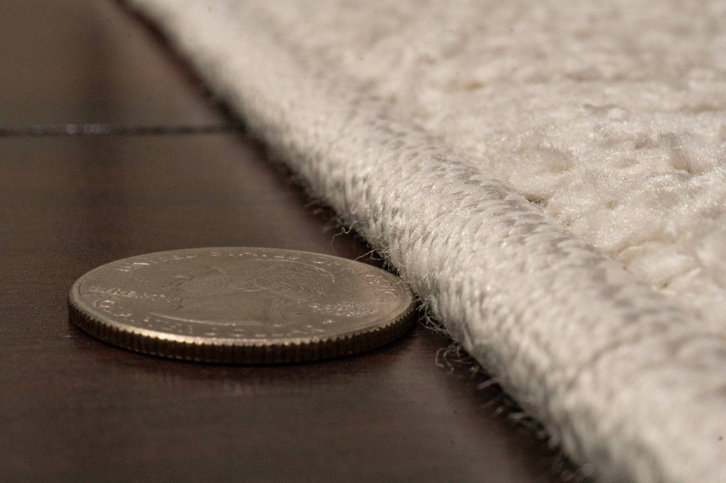 Quin Modern Ivory Geometric High-Low Rug