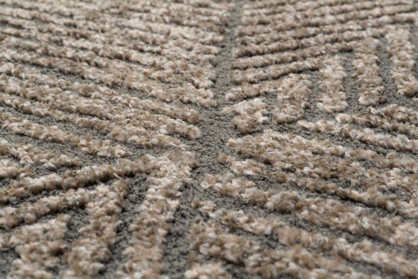 Quin Modern Dark Grey Geometric High-Low Rug