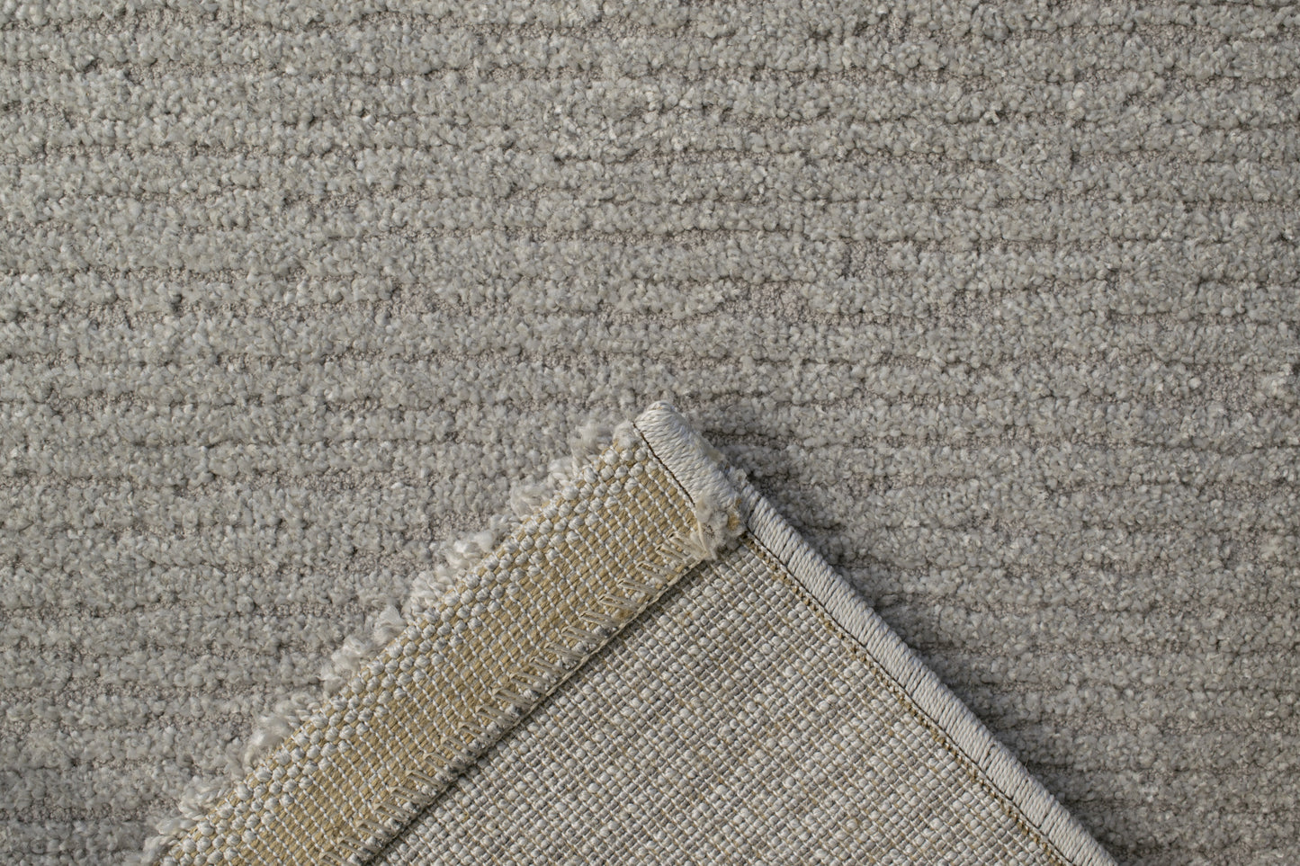 Quin Solid Light Grey Solid Color High-Low Rug