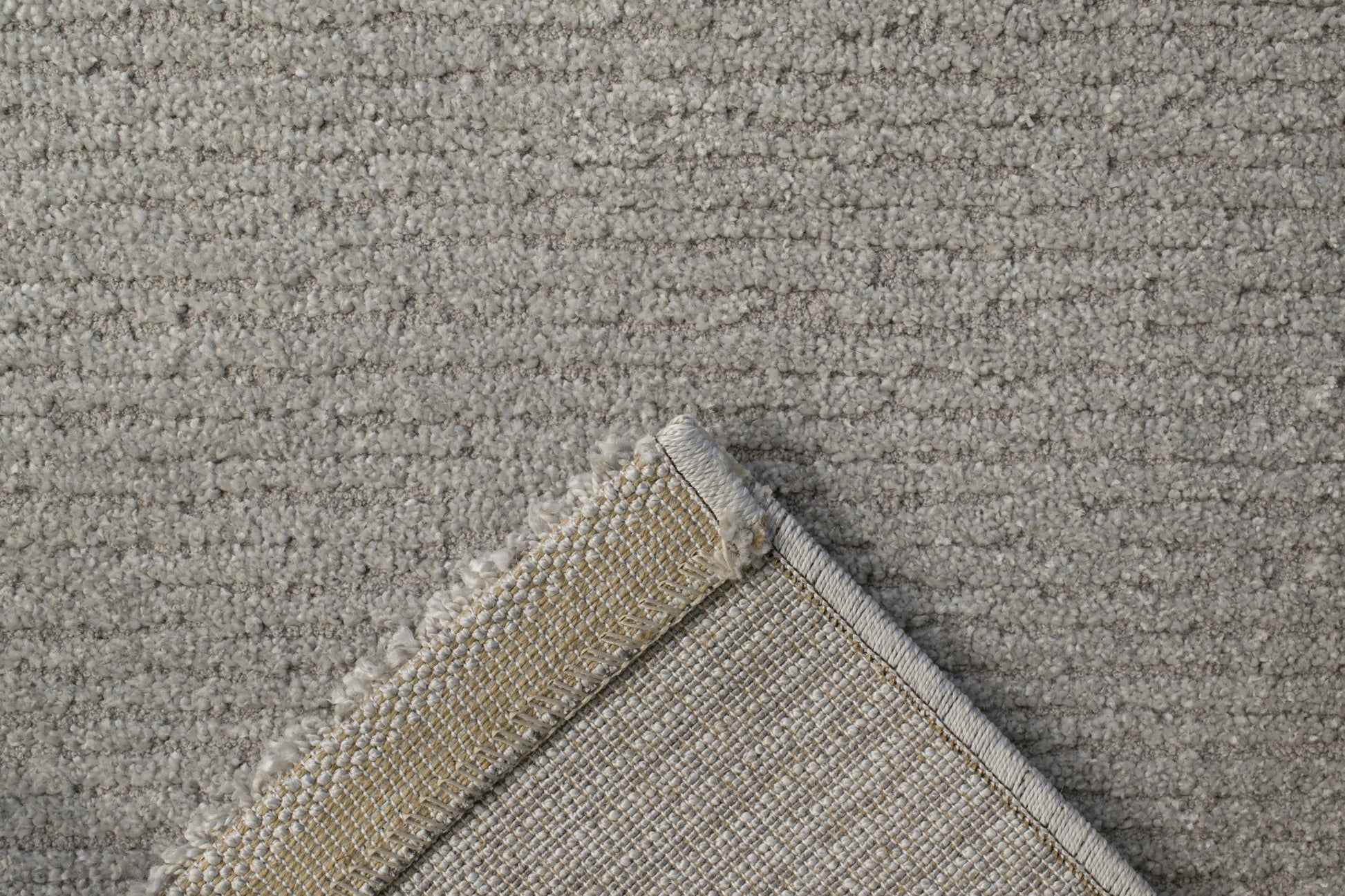 Quin Solid Light Grey Solid Color High-Low Rug