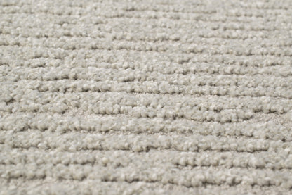Quin Solid Light Grey Solid Color High-Low Rug