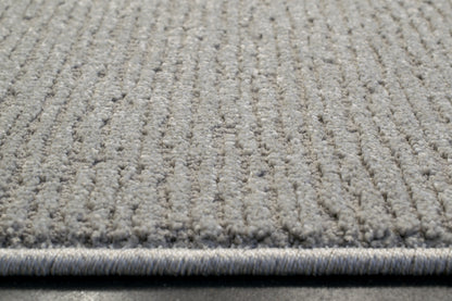 Quin Solid Light Grey Solid Color High-Low Rug