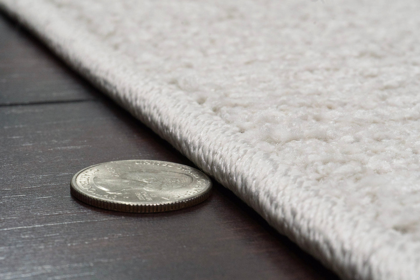 Quin Solid Ivory Solid Color High-Low Rug