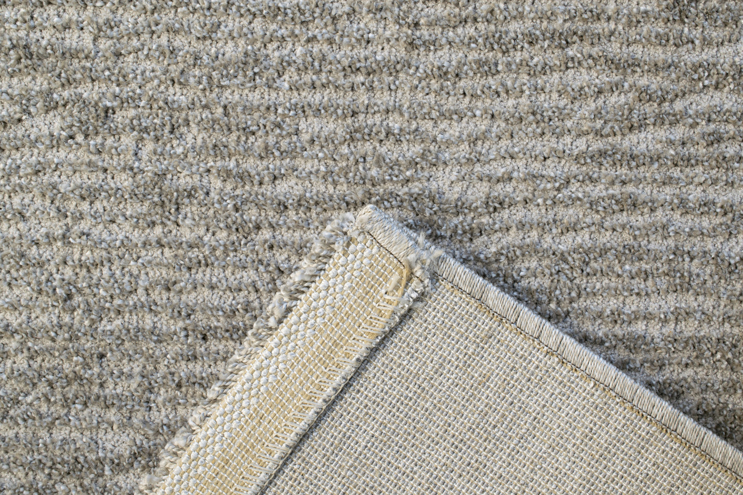 Quin Solid Grey Solid Color High-Low Rug