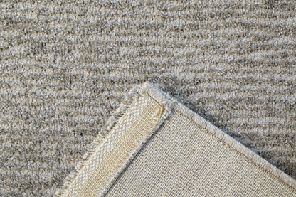 Quin Solid Grey Solid Color High-Low Rug
