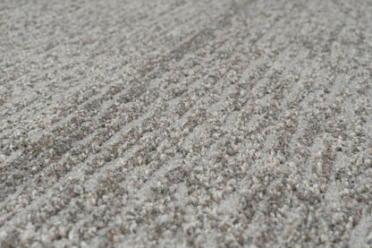 Quin Solid Grey Solid Color High-Low Rug