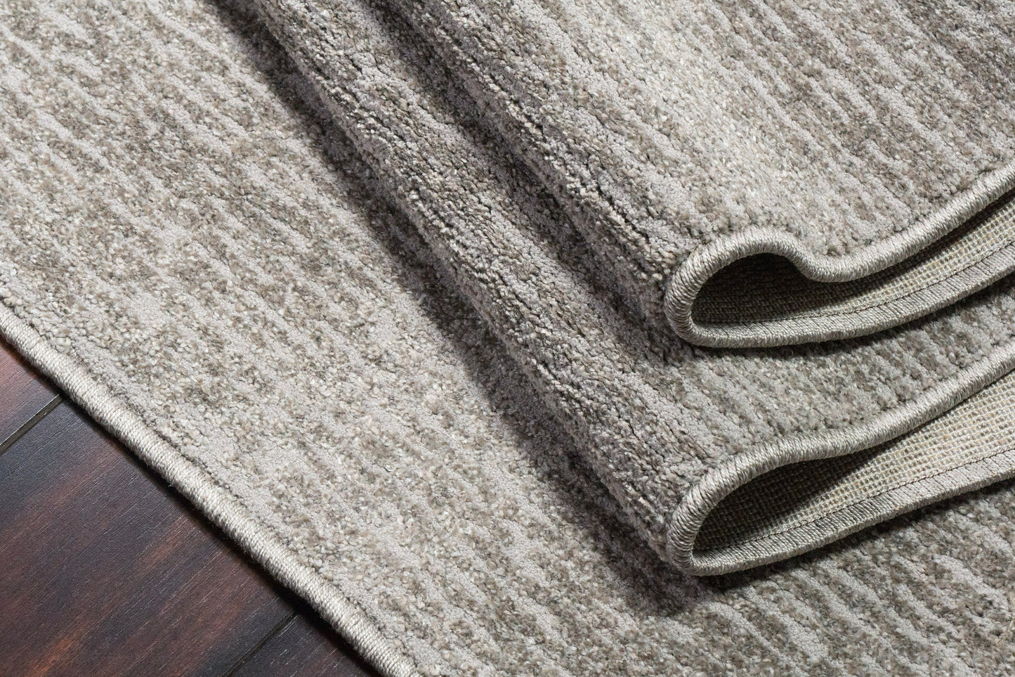 Quin Solid Grey Solid Color High-Low Rug