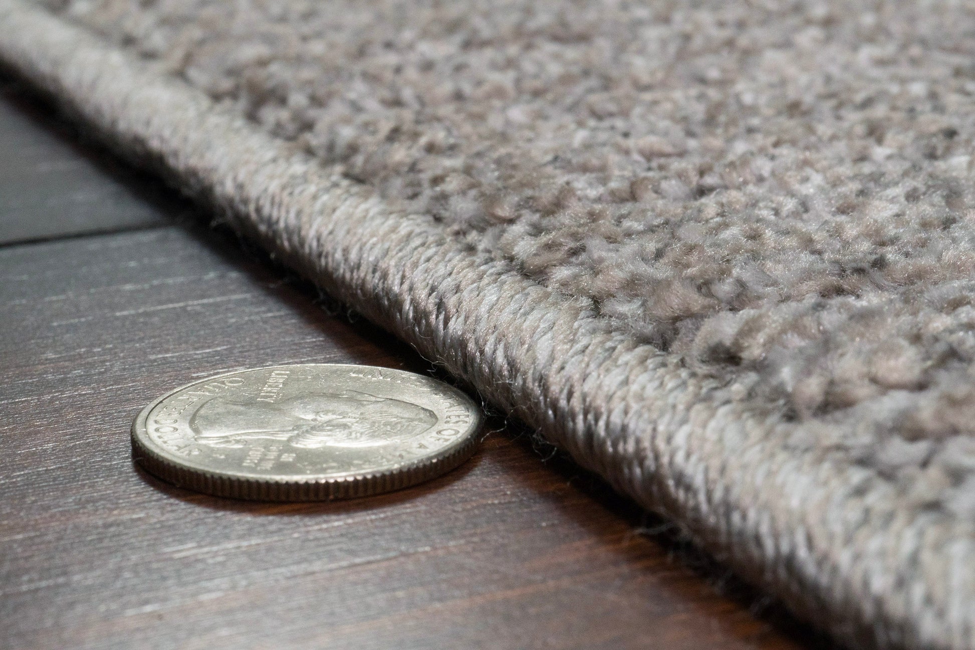 Quin Solid Grey Solid Color High-Low Rug