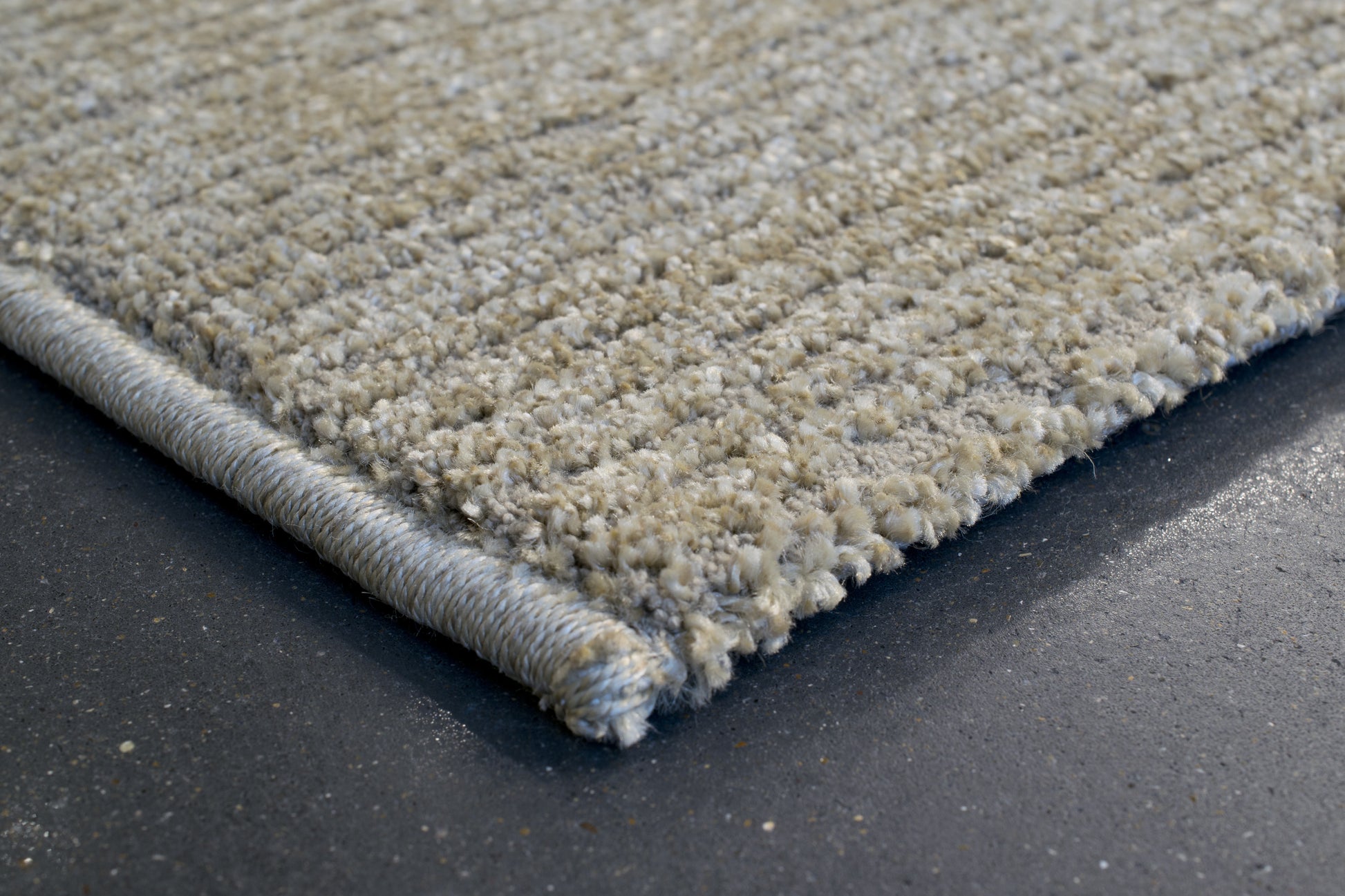 Quin Solid Sepia Solid Color High-Low Rug