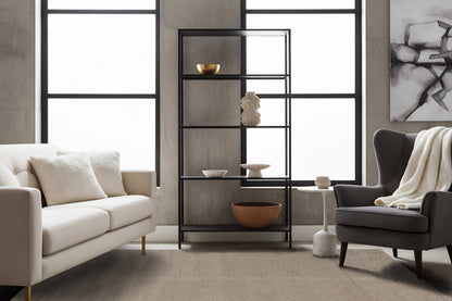 Quin Solid Sepia Solid Color High-Low Rug